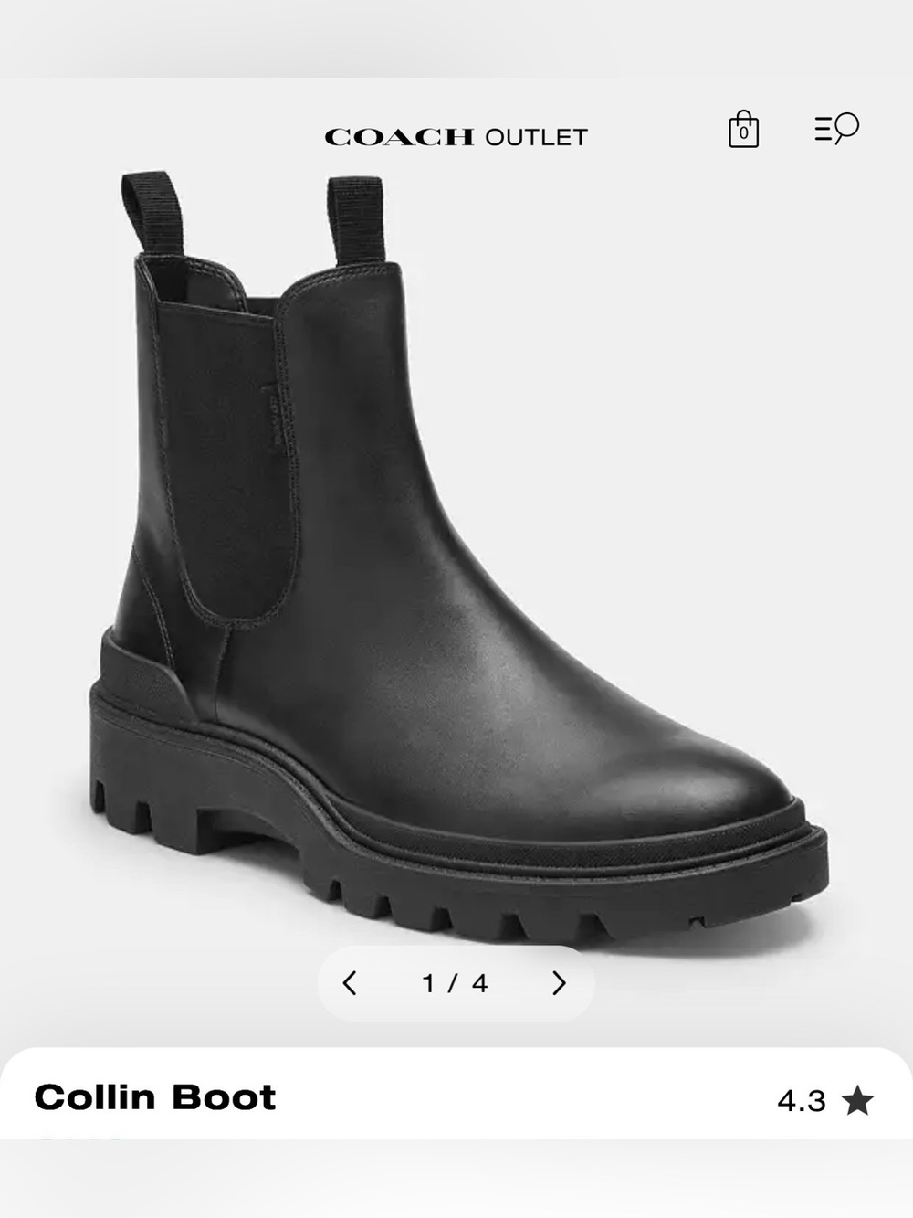 Men's Black Leather Chelsea Boots